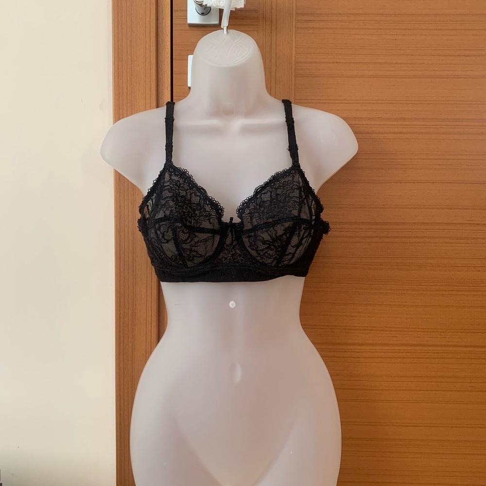 Black Lace Bra